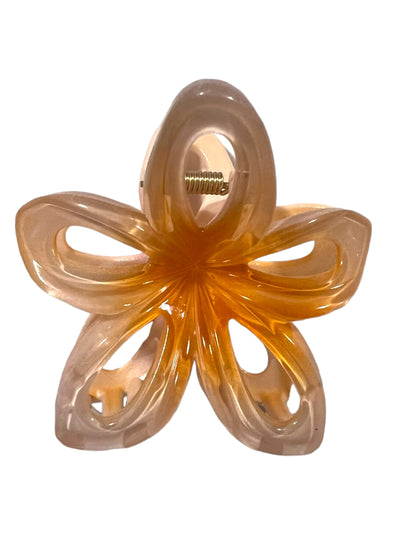 Hair Claws 5 Hollow flower Clear