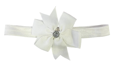 Headbands Spotted & Plain bow on elastic Bow measures 8 cm