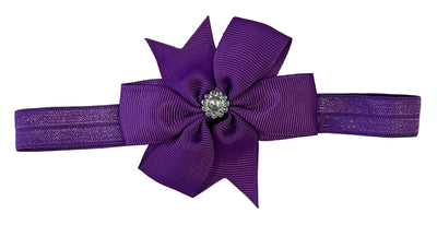 Headbands Spotted & Plain bow on elastic Bow measures 8 cm