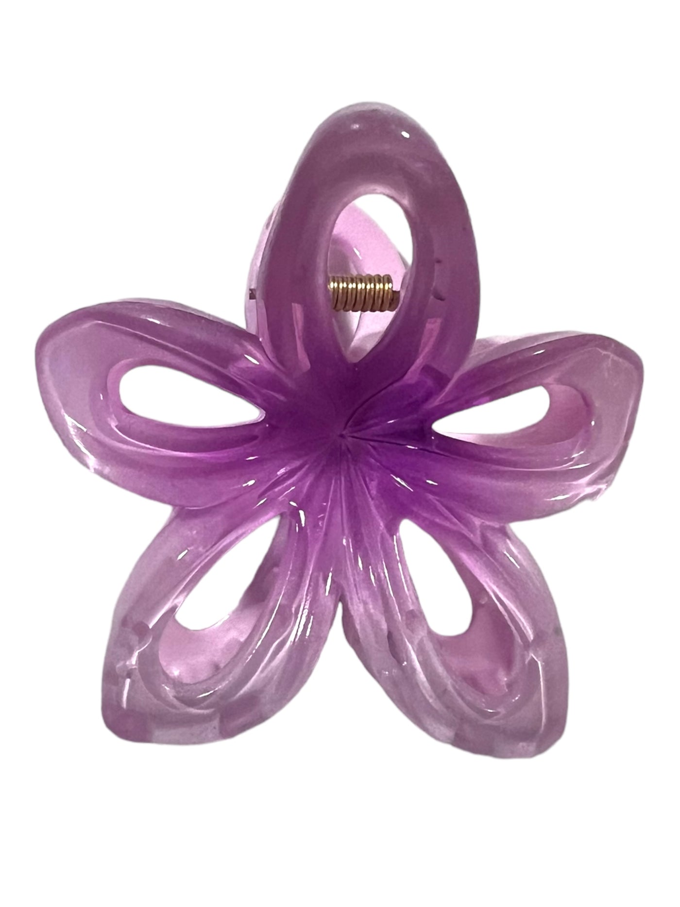 Hair Claws 5 Hollow flower Clear