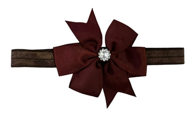 Headbands Spotted & Plain bow on elastic Bow measures 8 cm