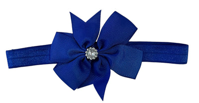 Headbands Spotted & Plain bow on elastic Bow measures 8 cm