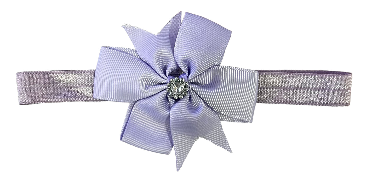 Headbands Spotted & Plain bow on elastic Bow measures 8 cm