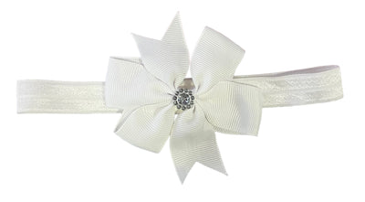 Headbands Spotted & Plain bow on elastic Bow measures 8 cm