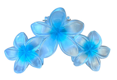 3Franjapani pearl Flower hair claws