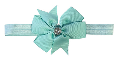 Headbands Spotted & Plain bow on elastic Bow measures 8 cm