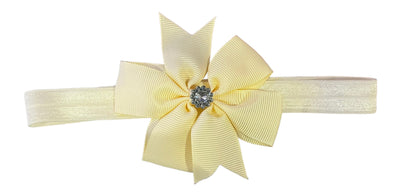 Headbands Spotted & Plain bow on elastic Bow measures 8 cm