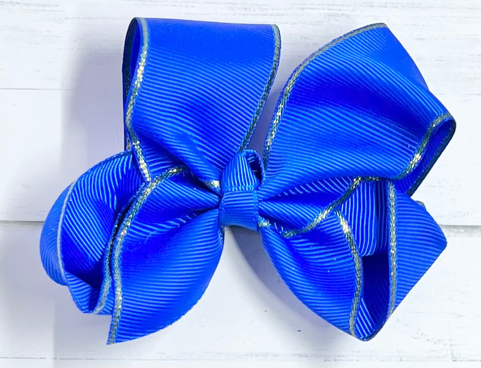 Bows Grosgrain 4" Gold Edging