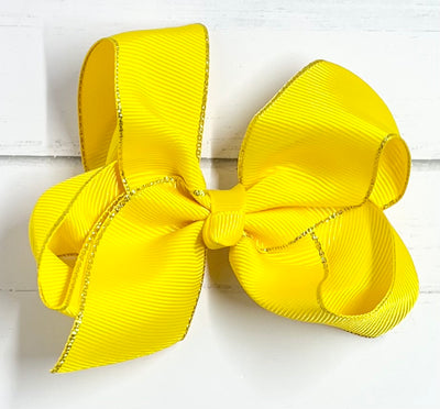 Bows Grosgrain 4" Gold Edging