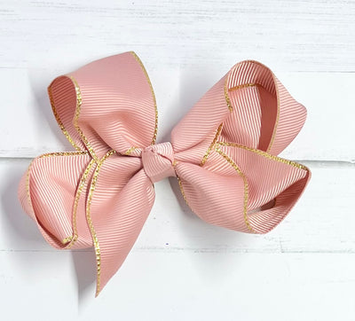 Bows Grosgrain 4" Gold Edging