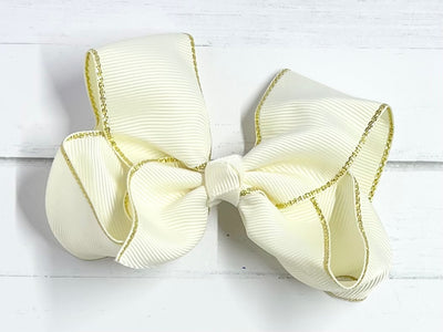 Bows Grosgrain 4" Gold Edging