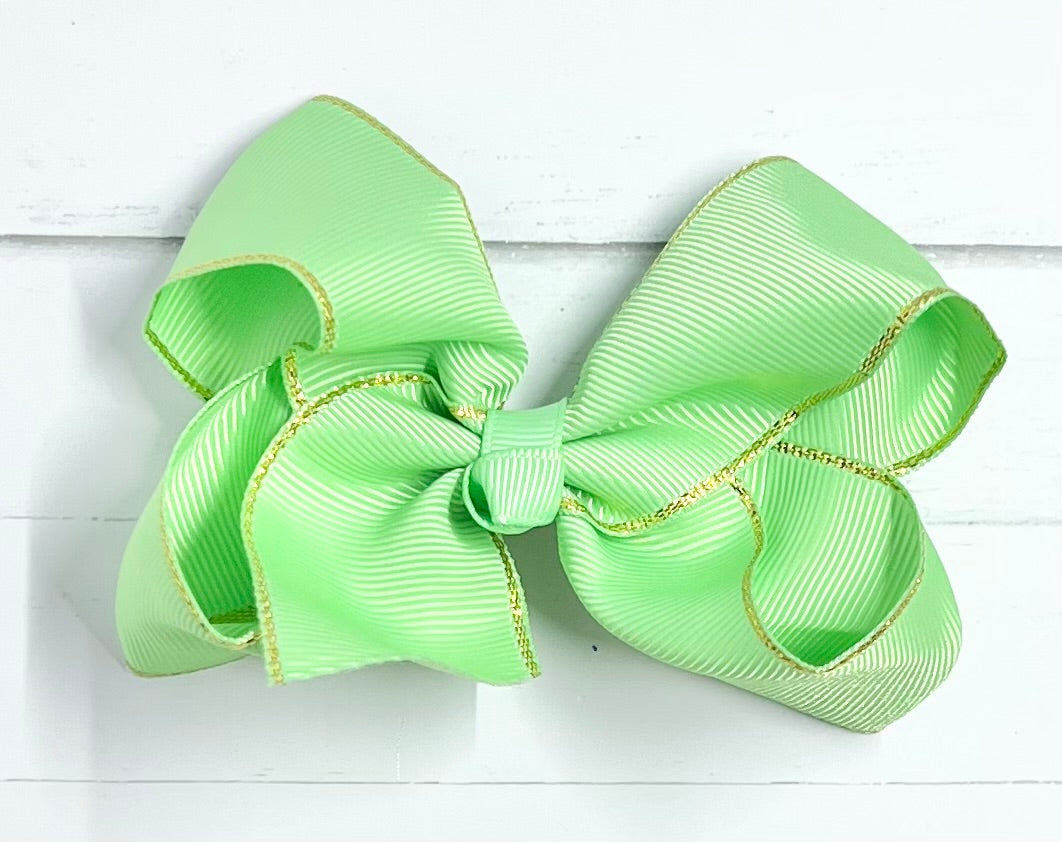 Bows Grosgrain 4" Gold Edging