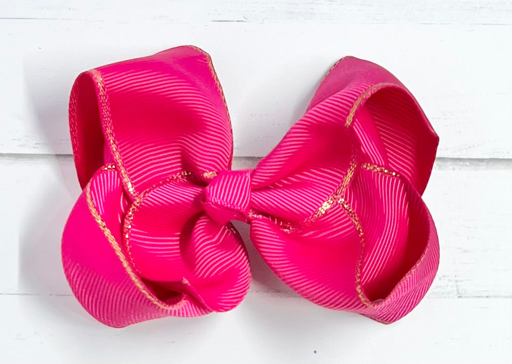 Bows Grosgrain 4" Gold Edging