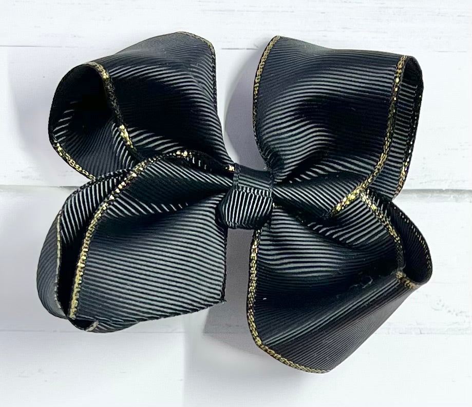 Bows Grosgrain 4" Gold Edging