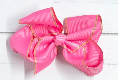 Bows Grosgrain 4" Gold Edging