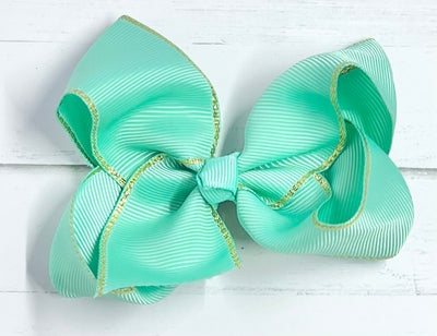 Bows Grosgrain 4" Gold Edging