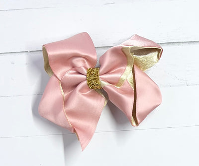 Bows Silk Gold Inner Gold Glitter Center