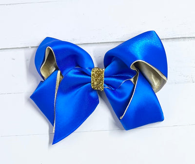 Bows Silk Gold Inner Gold Glitter Center