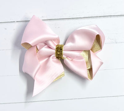 Bows Silk Gold Inner Gold Glitter Center