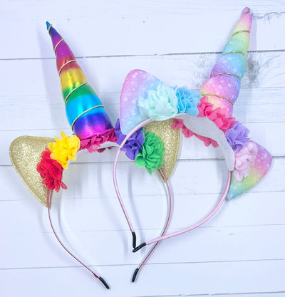 Headbands Rainbow Bright/Pastel Unicorn