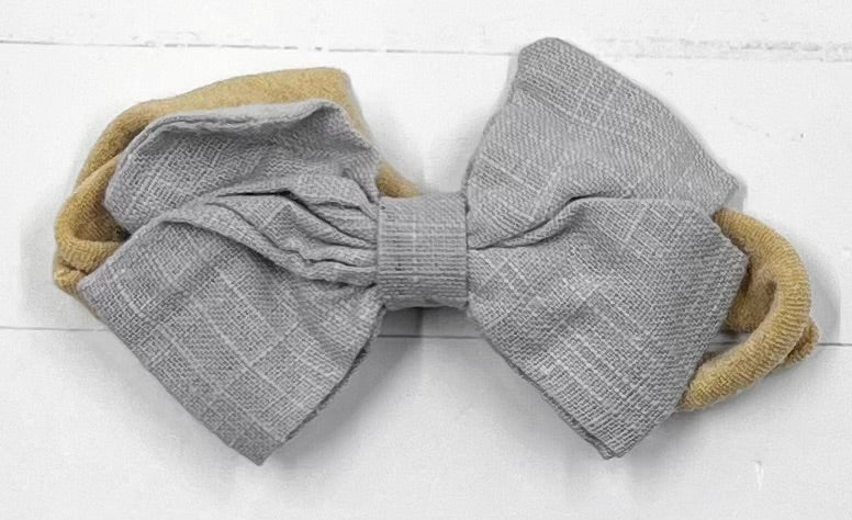 Headband Linen Bow Nylon