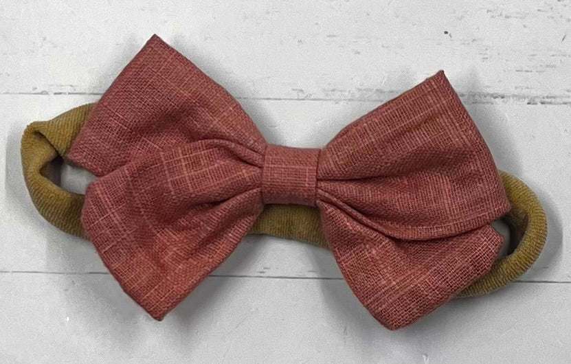 Headband Linen Bow Nylon