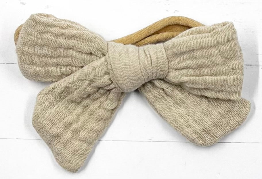 Headbands Cheese Cloth Bows Nylon Band