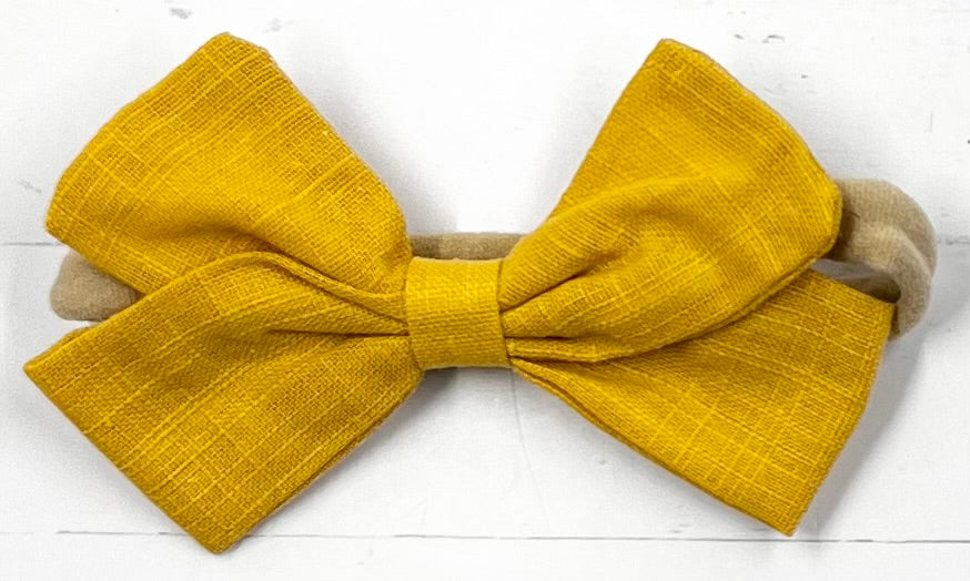 Headband Linen Bow Nylon